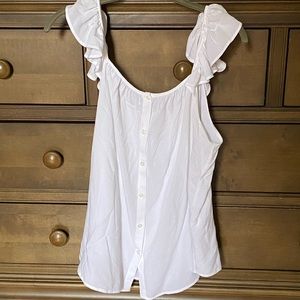 Maternity flutter sleeve tank top